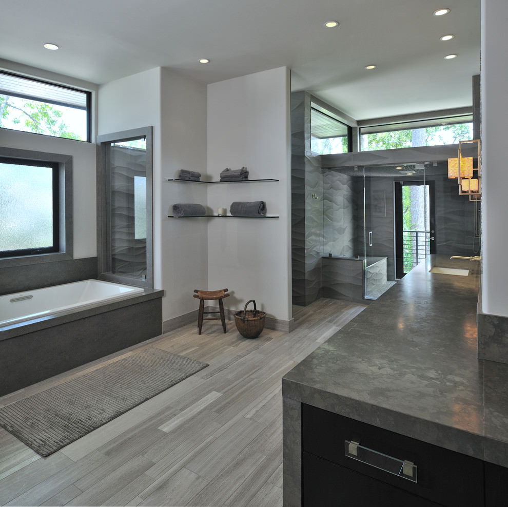 Modern Master Bathroom
 22 Stylish Grey Bathroom Designs Decorating Ideas