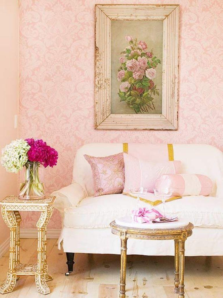 Modern Shabby Chic Living Rooms
 30 Elegant and Chic Living Rooms with Damask Wallpaper