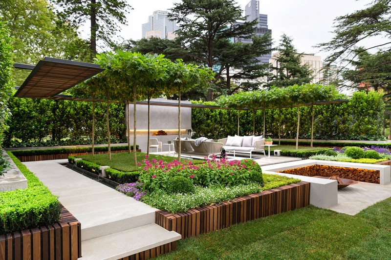Modern Terrace Landscape
 Stylish Modern Garden And Terrace Design By Nathan Burkett