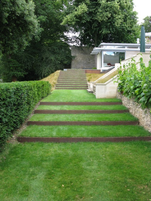Modern Terrace Landscape
 Contemporary terraced staircase