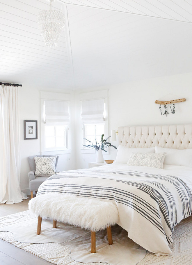 Modern White Bedroom
 Beautiful Homes of Instagram California Beach House