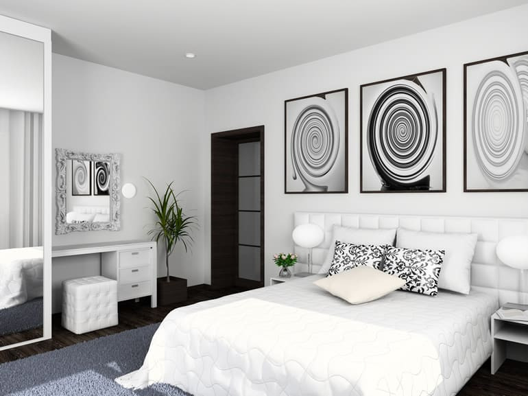 Modern White Bedroom
 93 Modern Master Bedroom Design Ideas