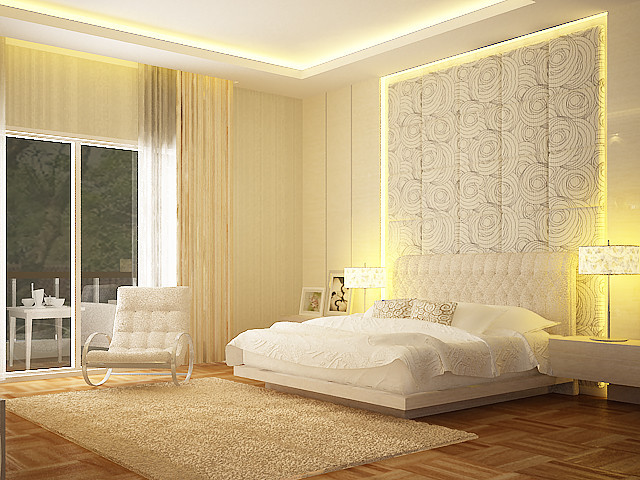 Modern White Bedroom
 bedroom white