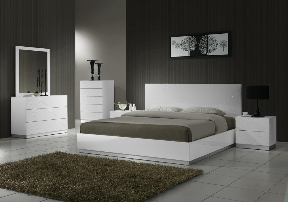 Modern White Bedroom
 Salerno Contemporary Bedroom Sets