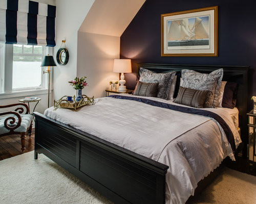 Navy Bedroom Walls
 Navy Accent Wall Home Design Ideas Remodel and