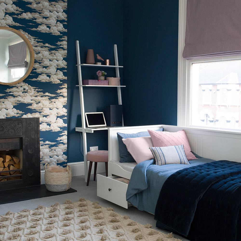 Navy Bedroom Walls
 Blue bedroom ideas – see how shades from teal to navy can