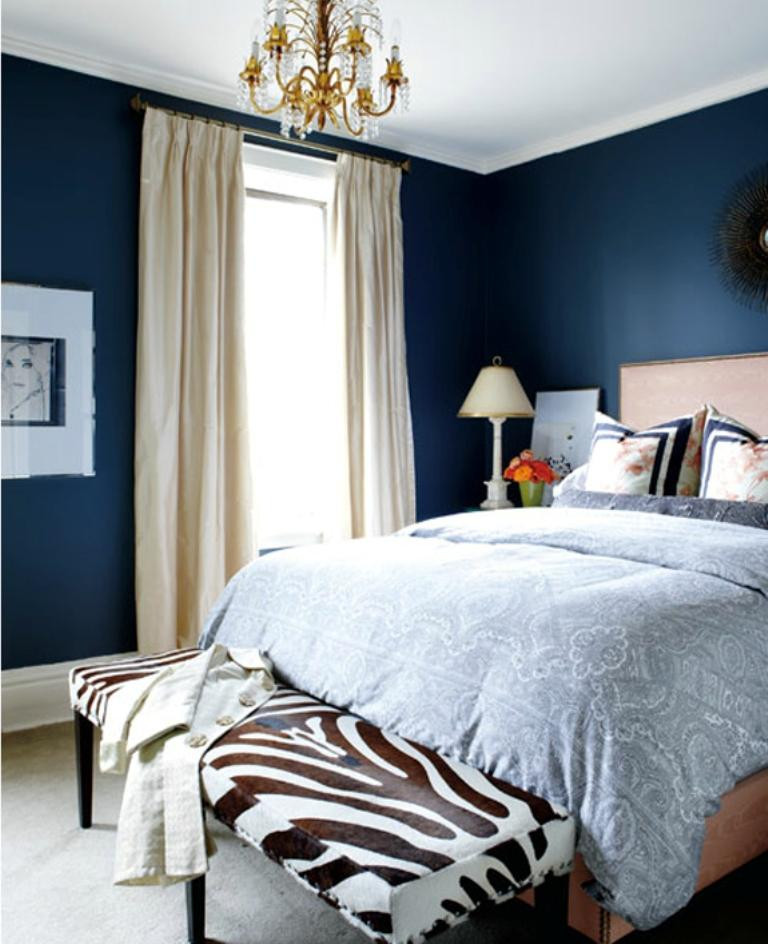 Navy Bedroom Walls
 18 Vibrant Navy Blue Bedroom Design Ideas Rilane