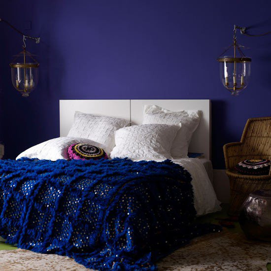 Navy Bedroom Walls
 Navy & Dark Blue Bedroom Design Ideas &