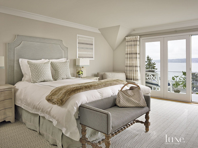 Neutral Colored Bedroom
 Beach House with Serene Interiors Home Bunch Interior