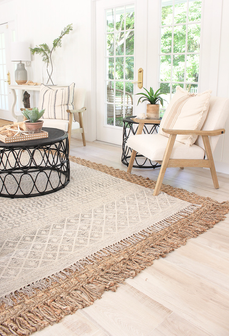 Neutral Rugs For Living Room
 Tips to Layering Neutral Rugs Beach cottage living room