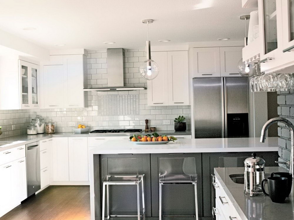 New Kitchen Backsplash
 modern kitchen backsplash with white cabinets Decorology