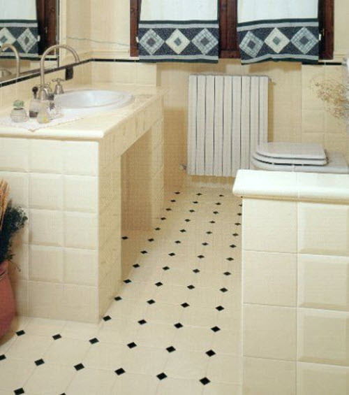 Octagon Tiles Bathroom Floor
 27 black and white octagon bathroom tile ideas and pictures