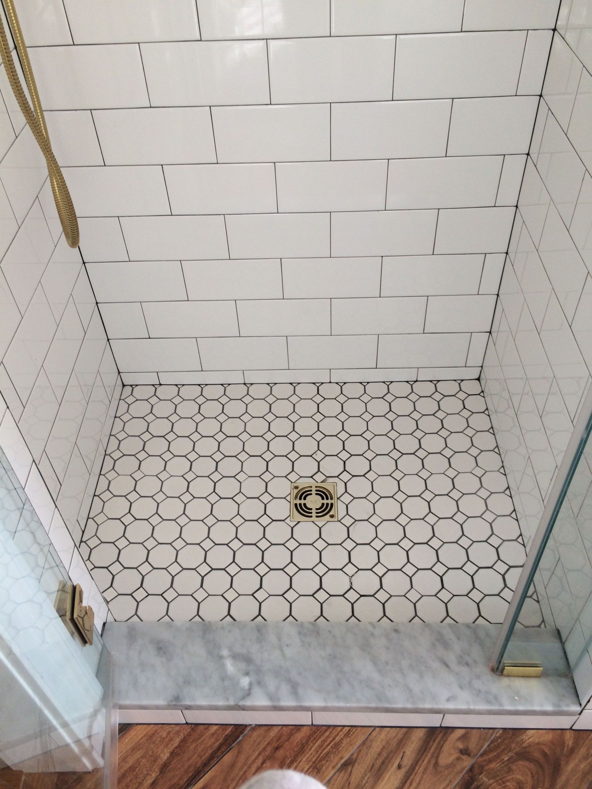 Octagon Tiles Bathroom Floor
 farmhouse bathroom shower floor octagon tiles
