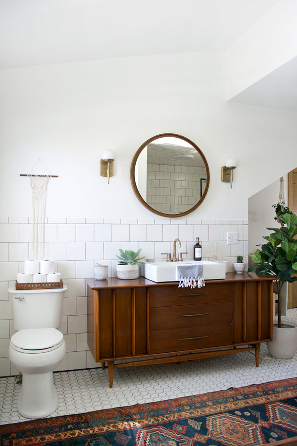 Old Dresser Bathroom Vanity
 Modern Vintage Bathroom Reveal