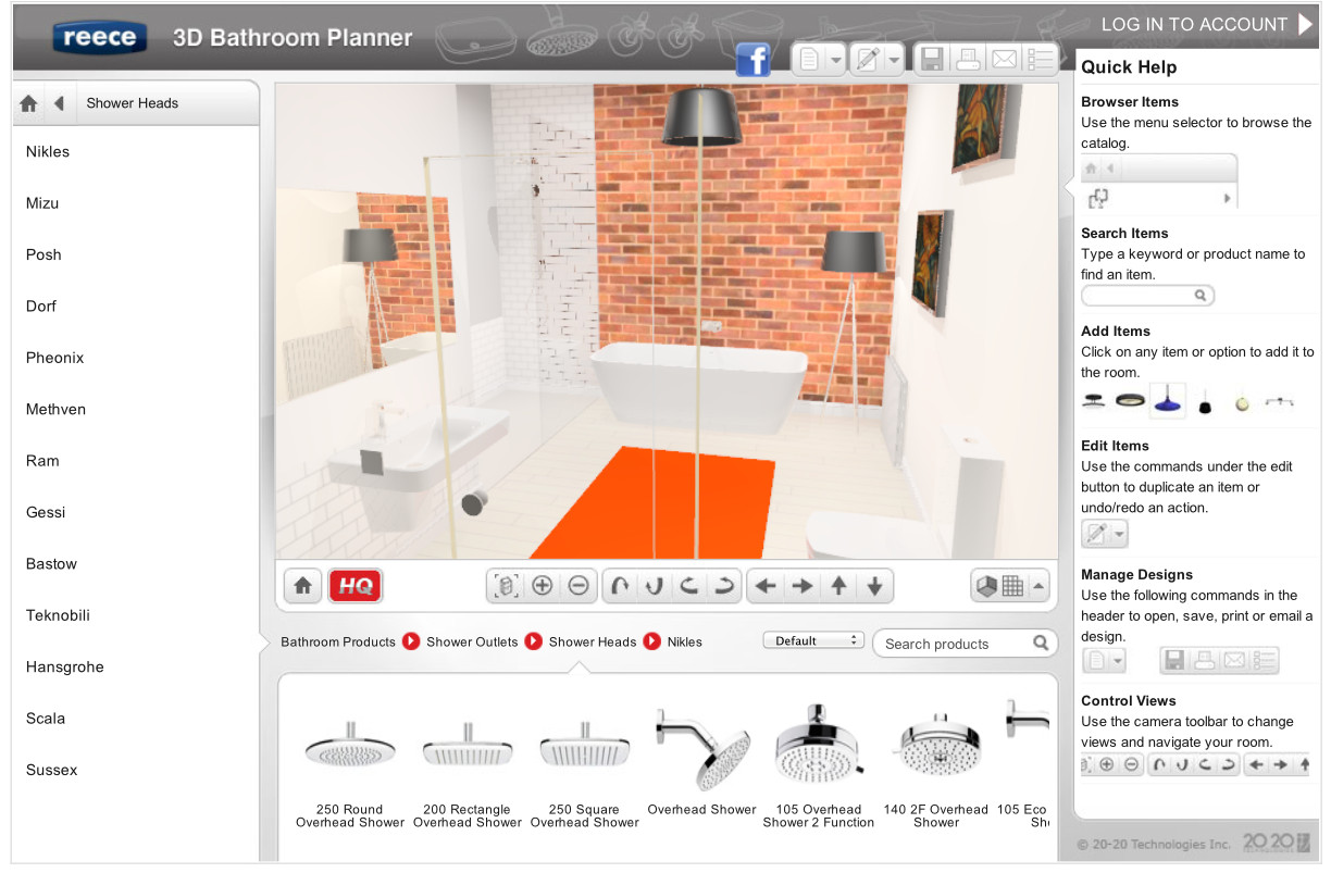 Online Bathroom Design Tool
 New easy online 3D bathroom planner lets you design