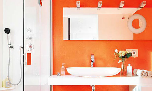 Orange And Brown Bathroom Decor
 Orange Bathroom Ideas Decor and Accessories Burnt