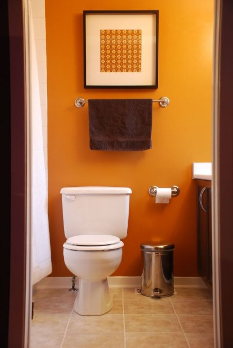 Orange And Brown Bathroom Decor
 Orange Bathroom
