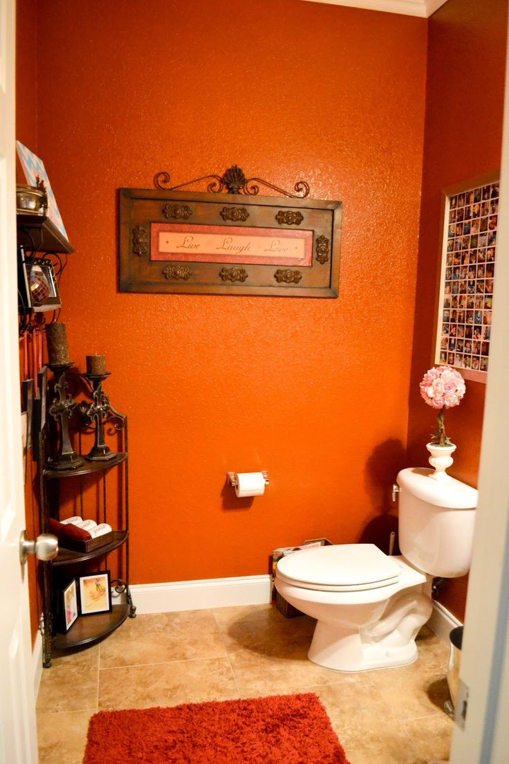 Orange And Brown Bathroom Decor
 Best 25 Burnt orange bathrooms ideas on Pinterest