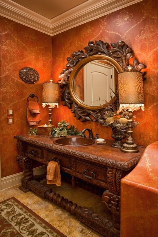 Orange And Brown Bathroom Decor
 Best 25 Burnt orange bathrooms ideas on Pinterest
