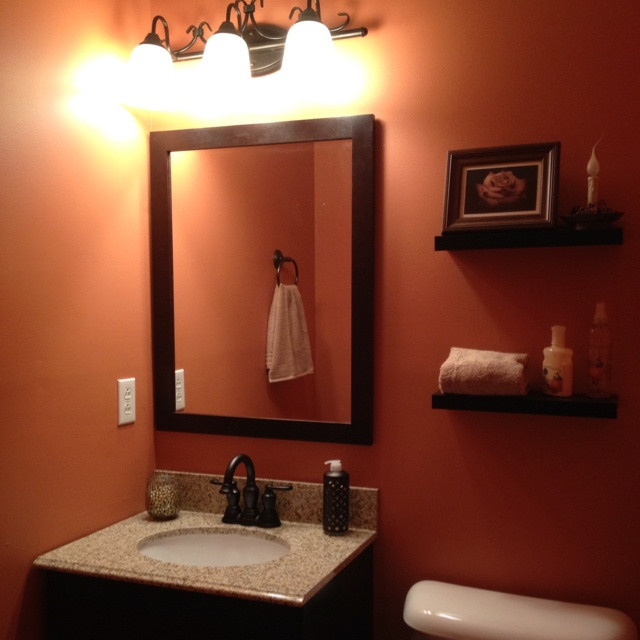 Orange And Brown Bathroom Decor
 Orange with brown accents Organization Ideas