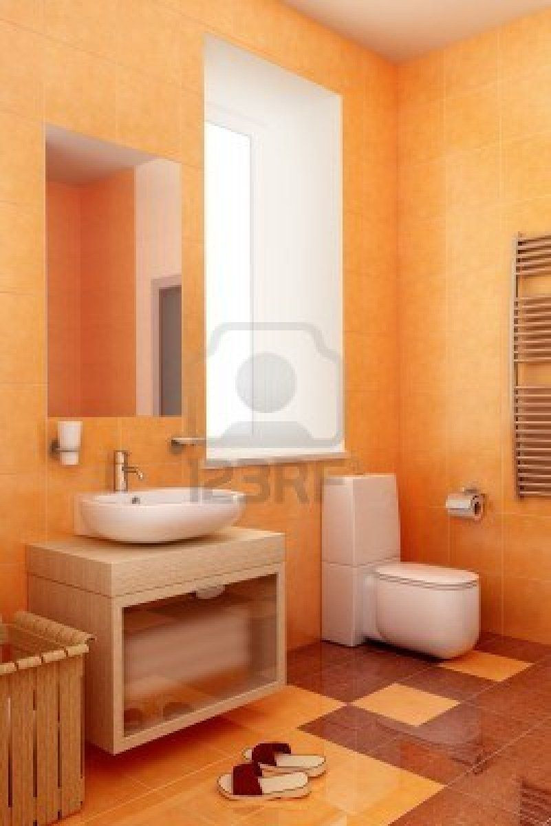 Orange And Brown Bathroom Decor
 orange bathroom w brown details