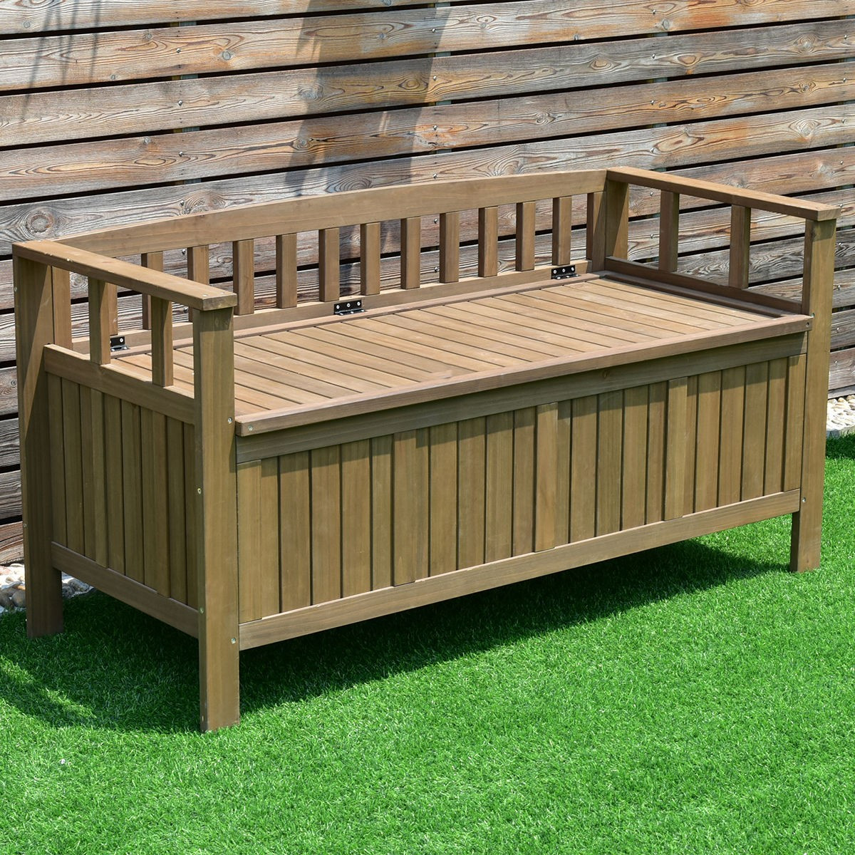 Outdoor Bench With Storage
 70 Gallon 2 in 1 Outdoor Garden Bench Storage Deck Box
