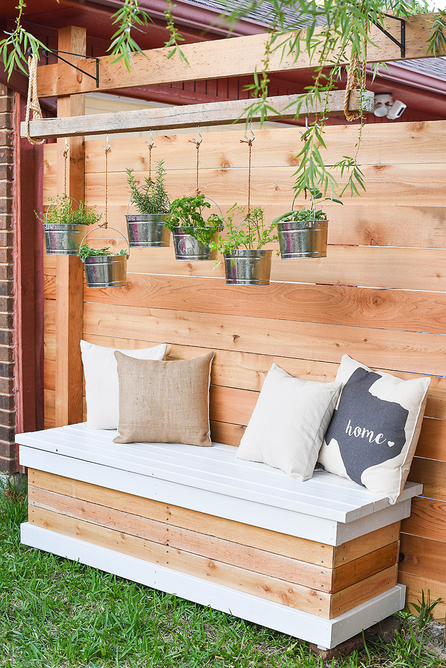 Outdoor Bench With Storage
 Outdoor Storage Bench DIY Backyard Box with Hidden
