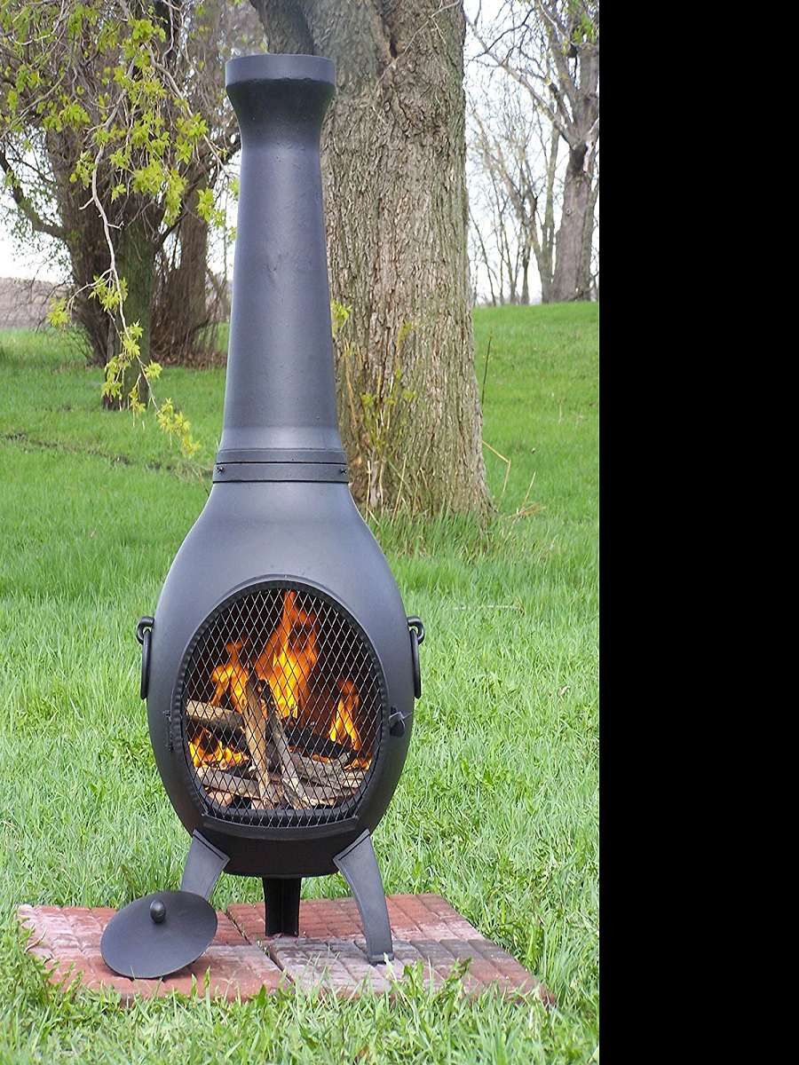 Outdoor Fireplace Or Fire Pit
 Wood Burning Chiminea Outdoor Fire Pit