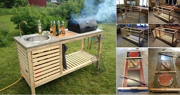 Outdoor Kitchen Table
 How To Build A Rolling Cart For Your Grill