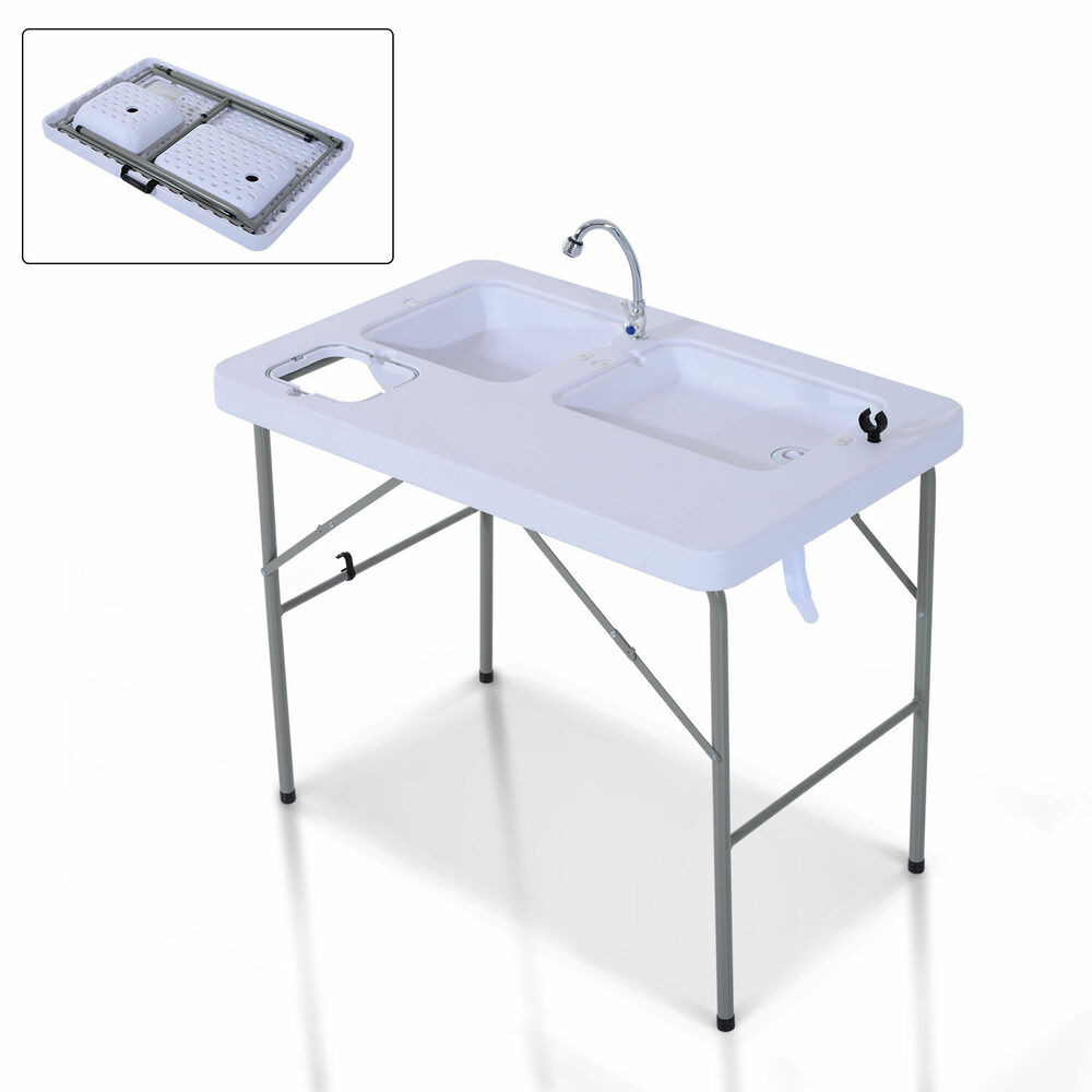 Outdoor Kitchen Table
 Portable Folding Fish Cleaning Cutting Table Outdoor