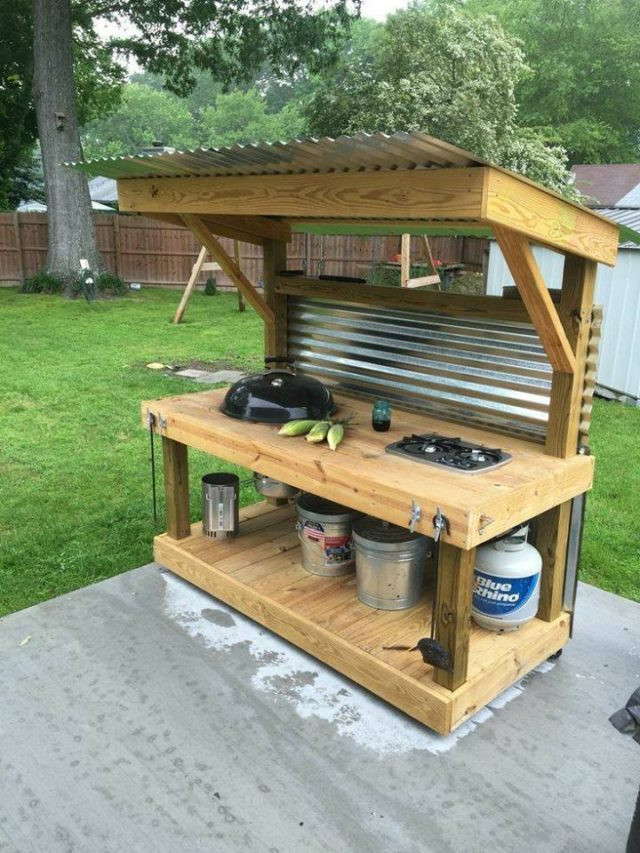 Outdoor Kitchen Table
 How To Make An Outdoor Kitchen Upcycled Pallet Outdoor