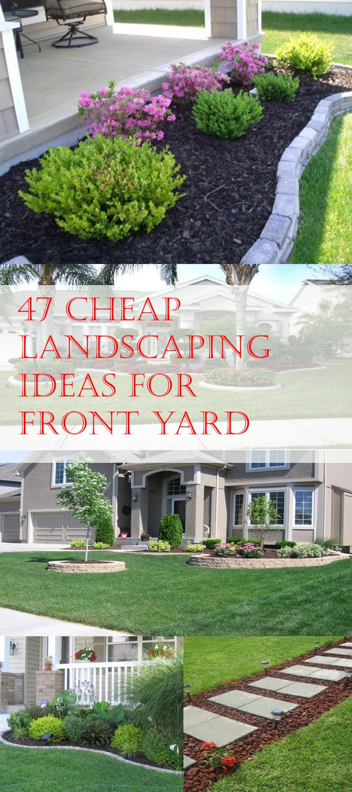 Outdoor Landscape Front
 47 Cheap Landscaping Ideas For Front Yard A Blog on Garden