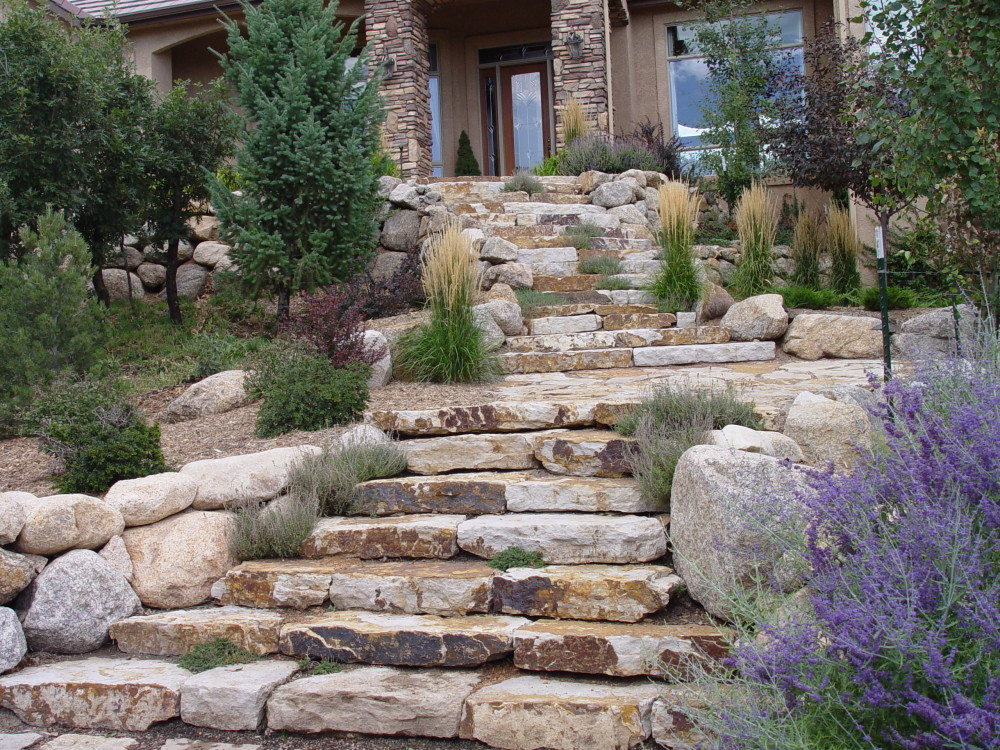 Outdoor Landscape With Stones
 Stone Steps Landscaping Colorado Springs Stone Pathway