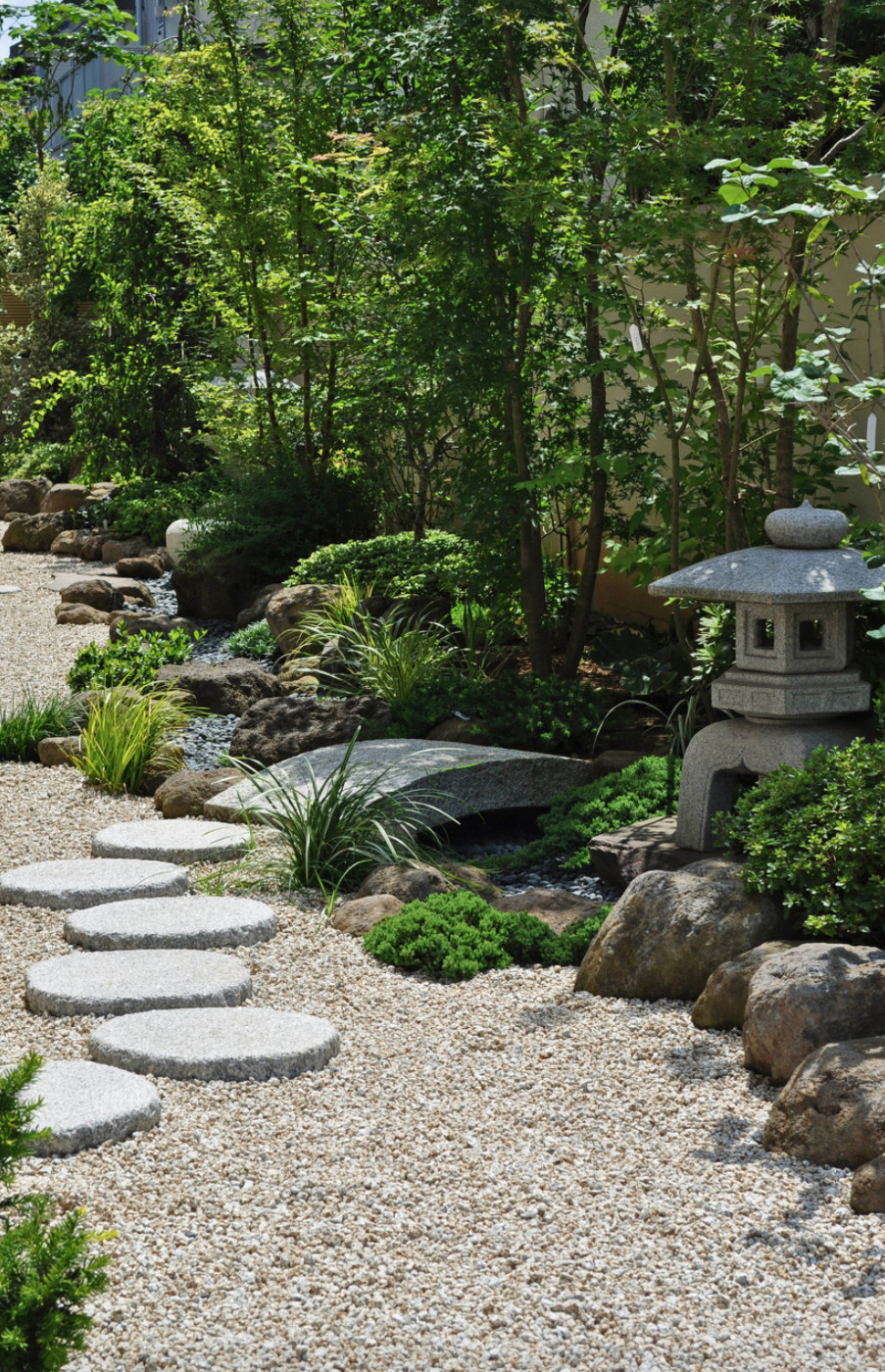 Outdoor Landscape With Stones
 Designing a Japanese Zen stone garden