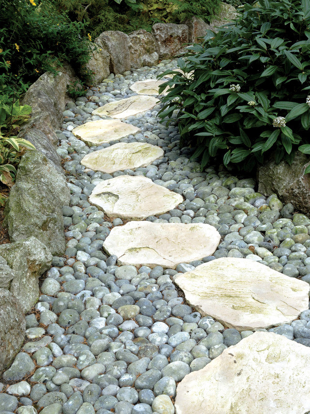Outdoor Landscape With Stones
 Landscaping Stepping Stones