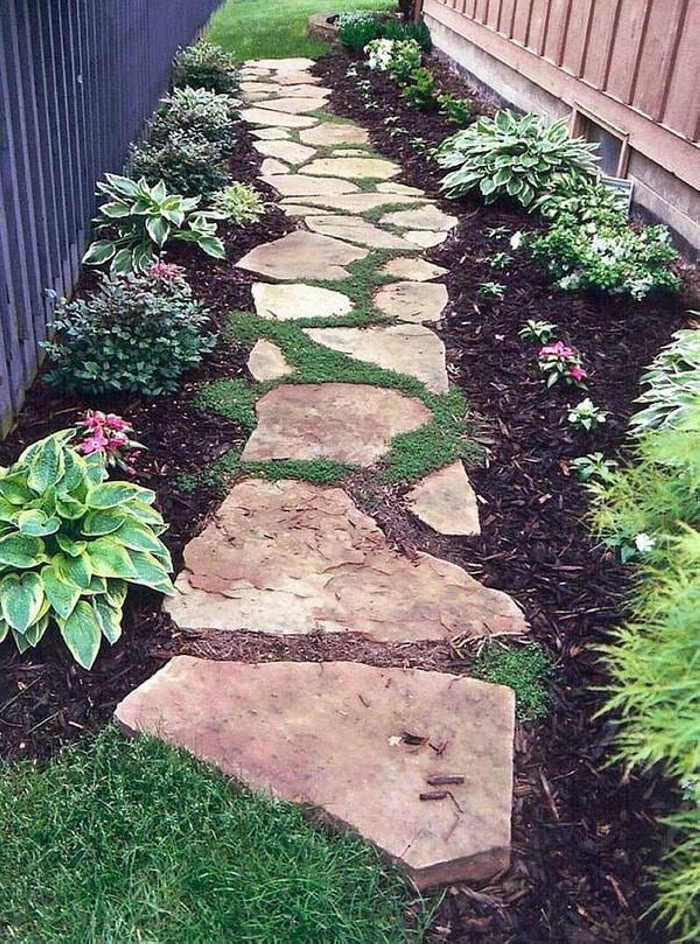 Outdoor Landscape With Stones
 Garden Landscaping with Stones
