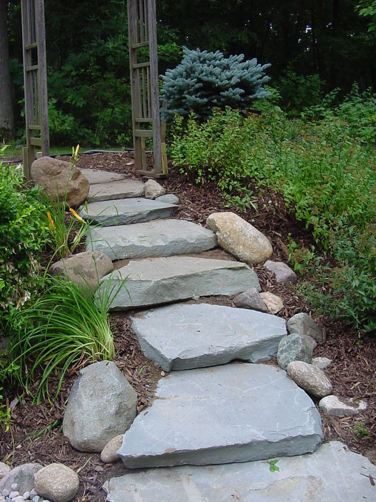 Outdoor Landscape With Stones
 43 Awesome Garden Stone Paths