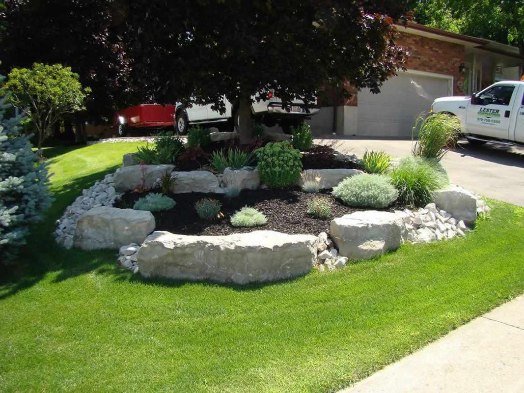 Outdoor Landscape With Stones
 Armour Stone Landscaping Gallery