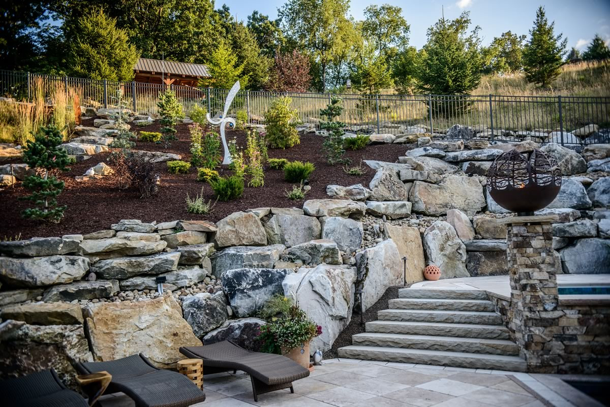 Outdoor Landscape With Stones
 Landscape Designer Pittsburgh Stone & Waterscapes