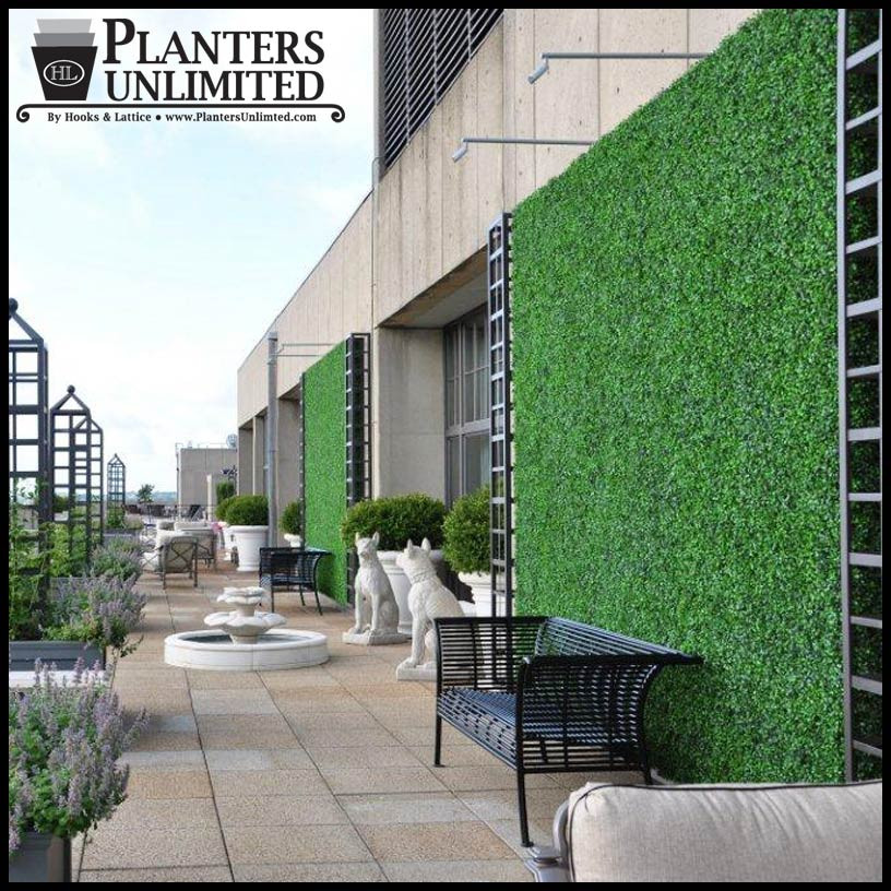 Outdoor Living Wall
 Outdoor Living Wall with Faux Boxwood