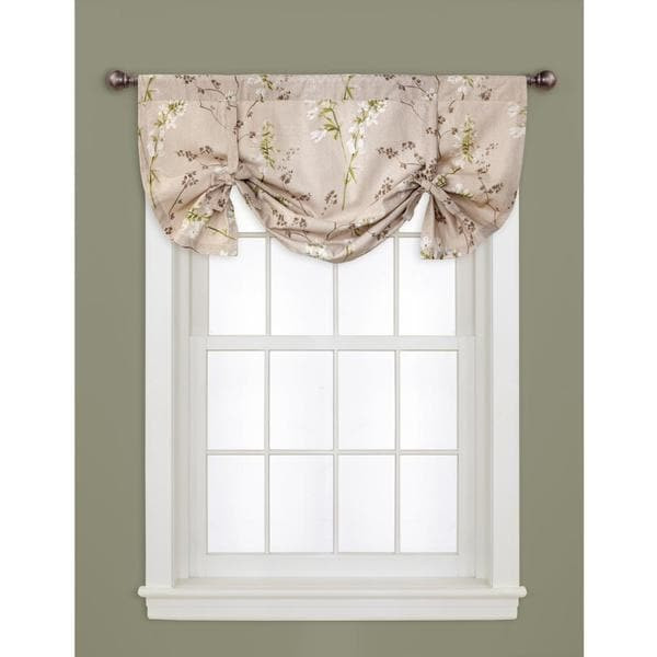 Overstock Kitchen Curtains
 Shop Lush Decor Linen 18 inch Roslyn Window Valance
