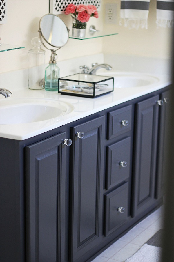 Painted Bathroom Vanity
 My Painted Bathroom Vanity Before and After – Two Delighted