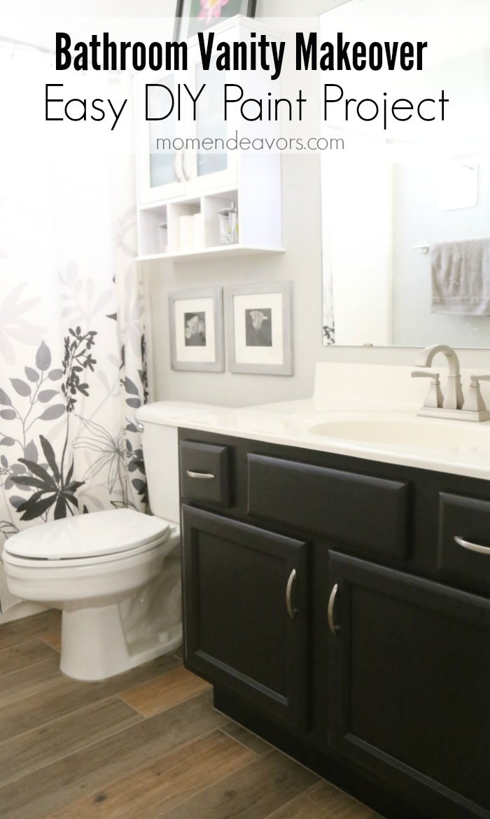 Painted Bathroom Vanity
 Bathroom Vanity Makeover – Easy DIY Home Paint Project