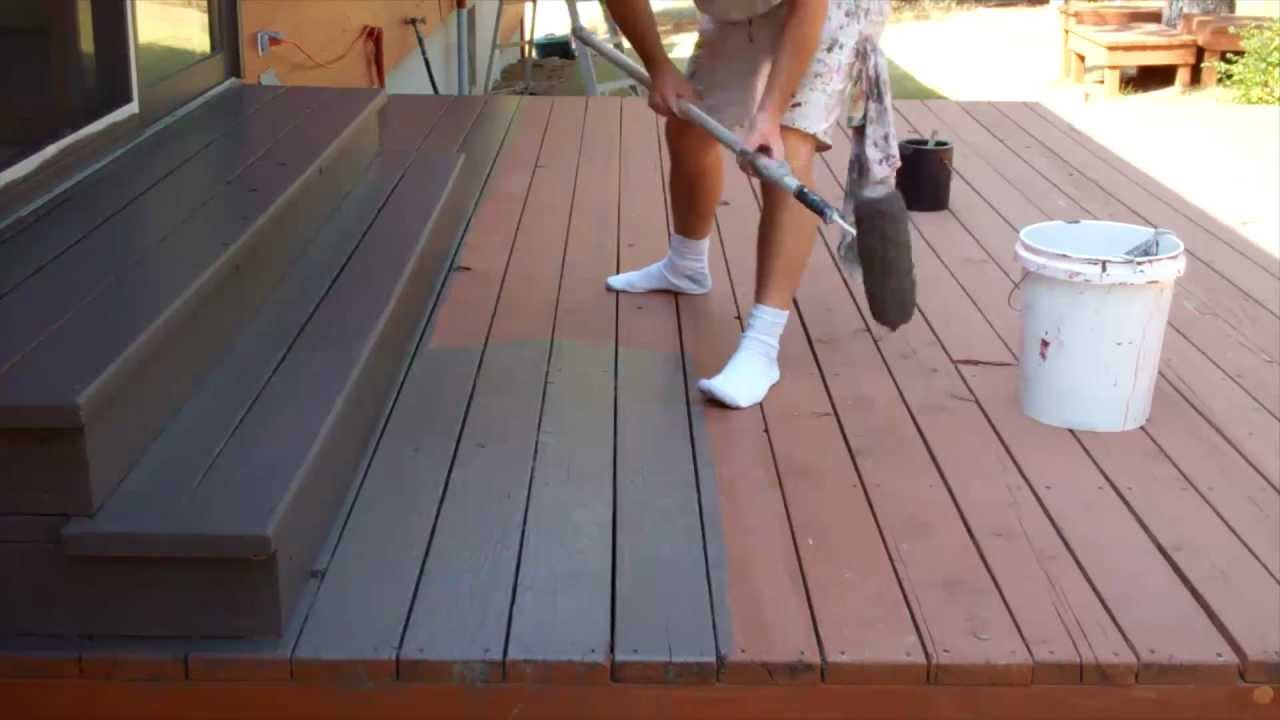 Painting An Old Deck
 Exterior Painting Step 9 Staining the Deck