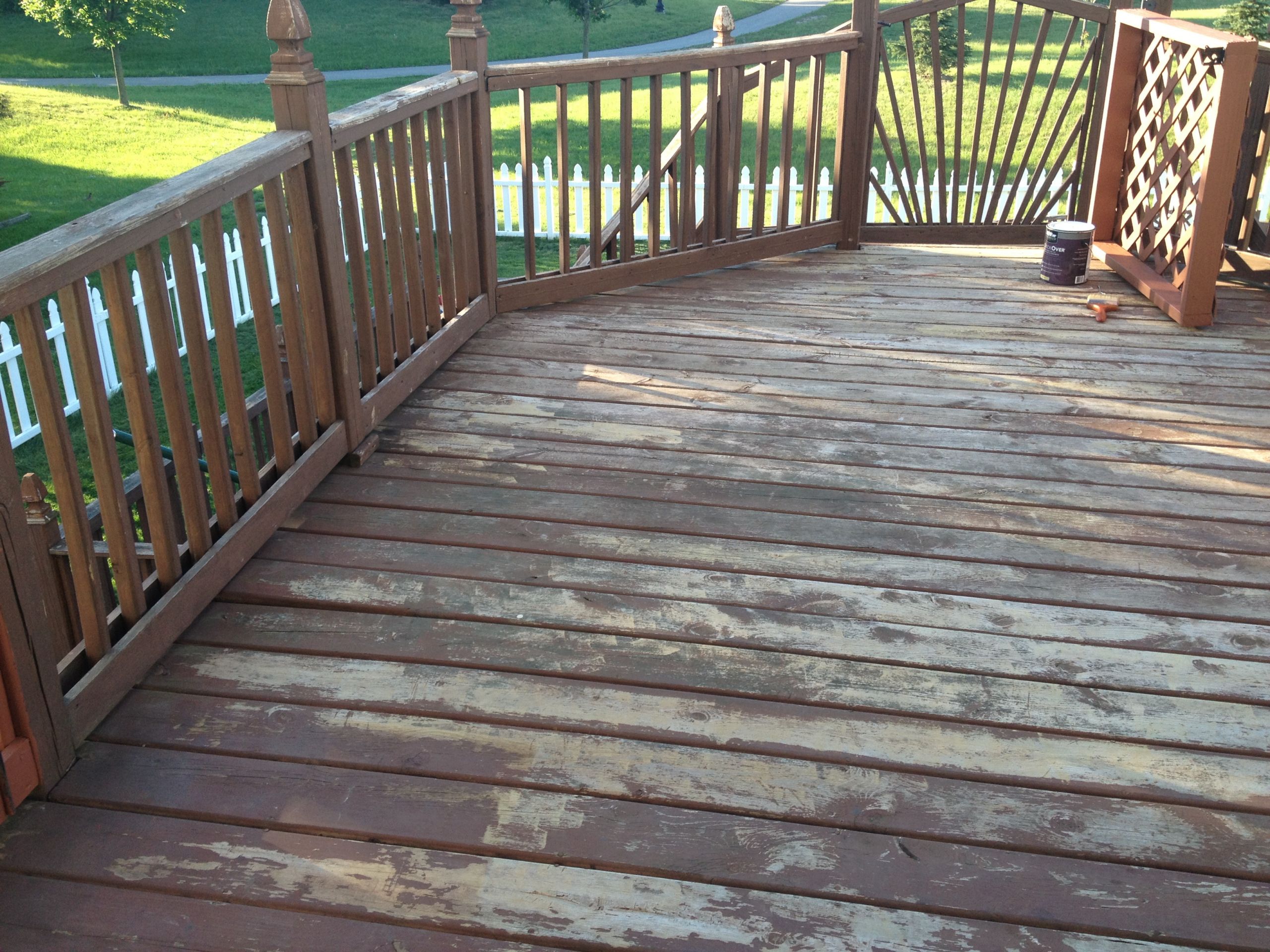 Painting An Old Deck
 Behr DeckOver