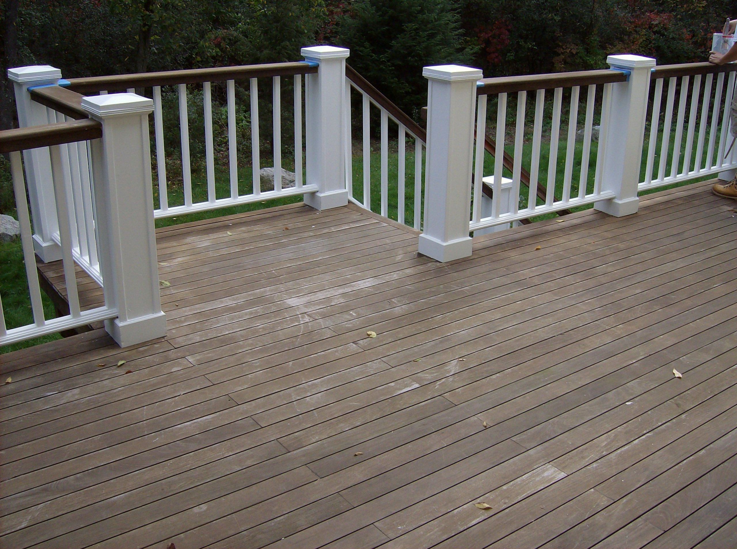 Painting Deck Railing
 love the idea of painting top railing slightly darker