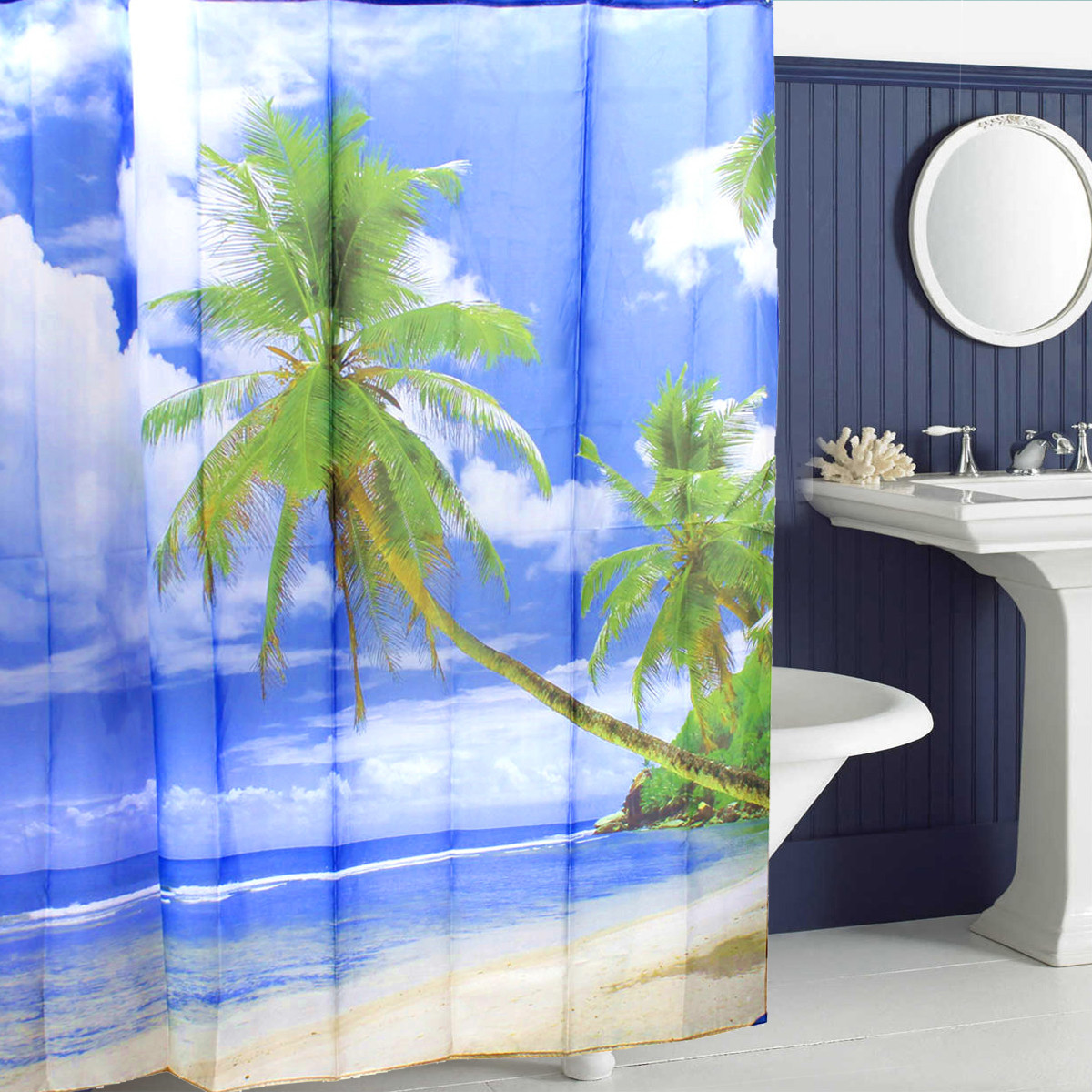 Palm Tree Bathroom Decor
 Hawaii Tropical Palm Tree Summer Beach Polyester Shower