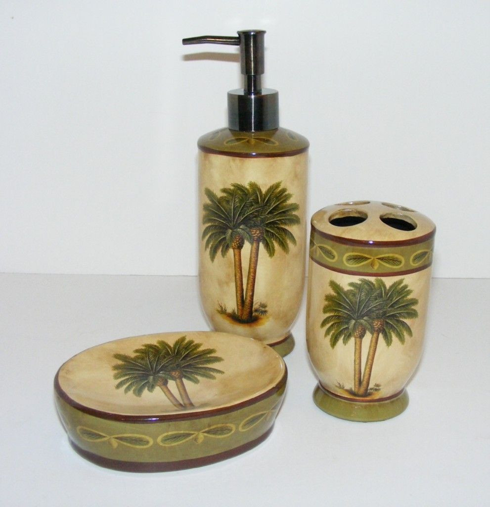 Palm Tree Bathroom Decor
 Tropical Palm Tree Bamboo Bath Sets Accessories Choice on
