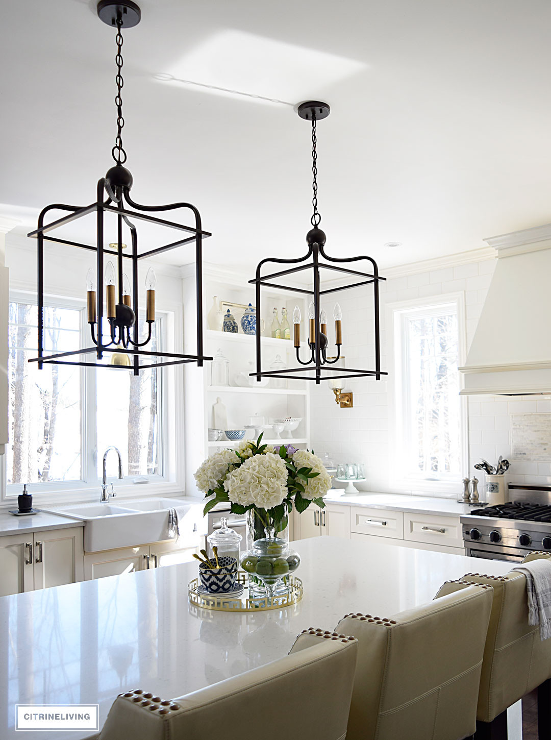 Pendant Lights In Kitchen
 CITRINELIVING SPRING IN FULL SWING HOME TOUR 2017