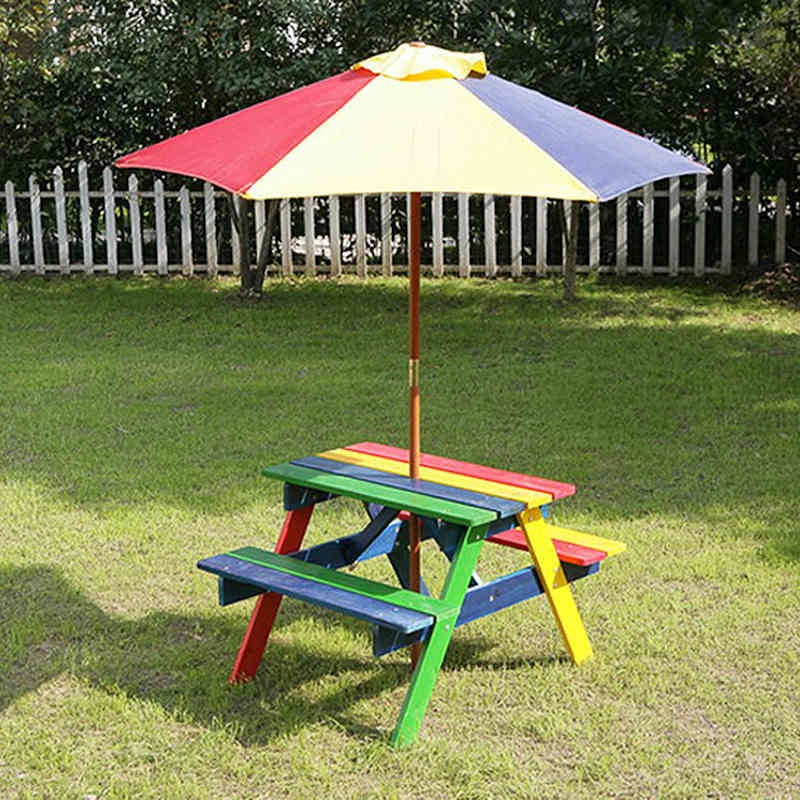 Picnic Table For Kids
 Kids Picnic Bench with Parasol